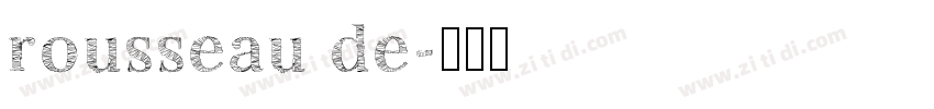 rousseau de字体转换